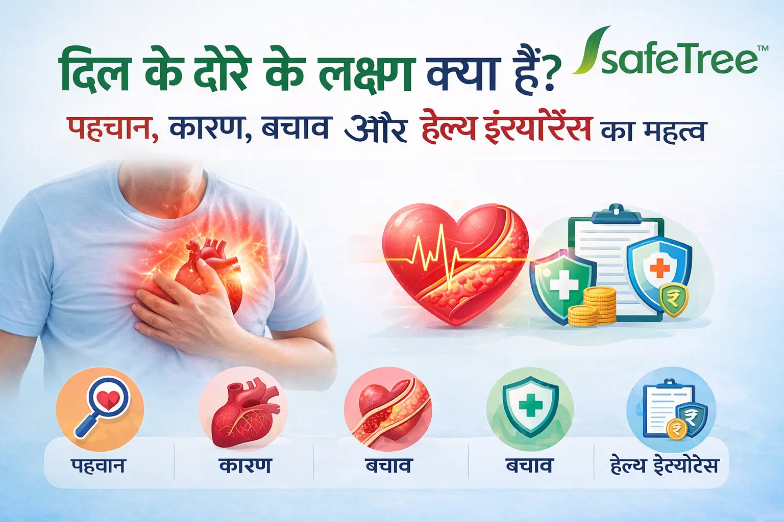 Heart attack symptoms in hindi